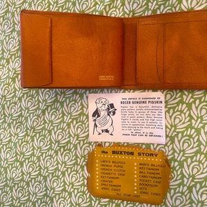 1960s Vintage Lord Buxton Organizer Wallet - Roser Genuine Pigskin - Never Used